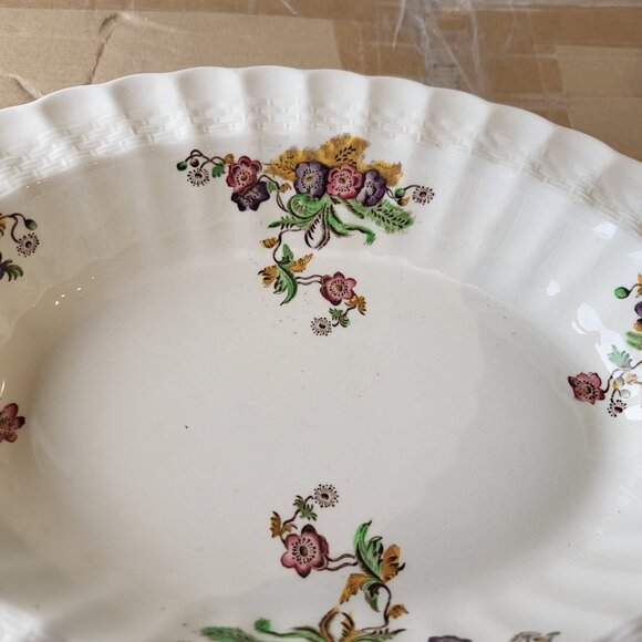 SPODE COPELAND WICKER LANE 10" OVAL VEGETABLE SERVING BOWL GUC SEE PICS "BIN H" - Picture 2 of 7